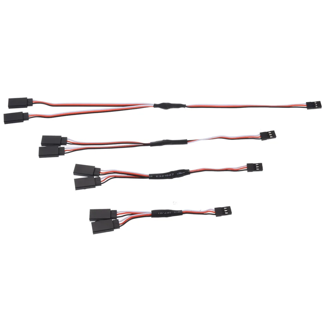 6Pcs 100-300mm Servo Extension Cord Wire Cable RC Car Helicopter Servo Receiver Y Extension Cord Wire Lead