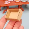 1Pc Mini Wooden Frame Fruit Basket Dolls Furniture For Barbie House 1/6 1/12 Miniature DollHouse Accessories Toy Ob11 Bjd Decor 2