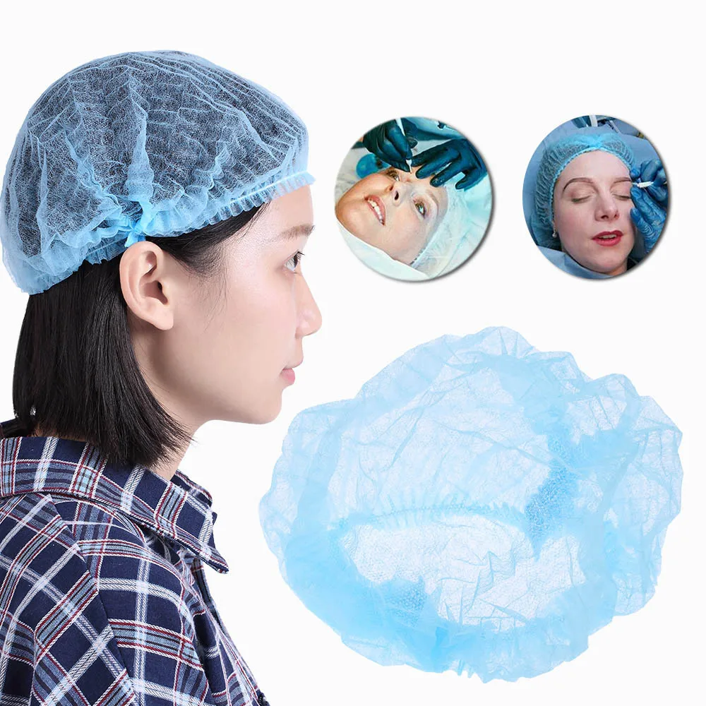 

50Pcs Disposable Makeup Caps Elastic Hat Random Color for Eyelash Eyebrow Permanent Tattooing Microblading Accessories