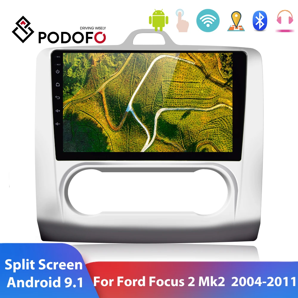 9'' 2Din Android 9.1 Autoradios Autoradio GPS WIFI DAB DVR OBD für Ford Focus 
