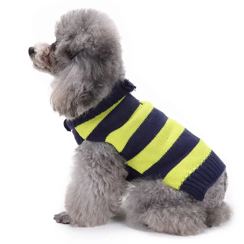 Pet Striped Sweater Dog Cloth Pet Small Medium Large Dogs Coat Dress Up Costume Cats Dogs Striped Sweater Christmas Accessories