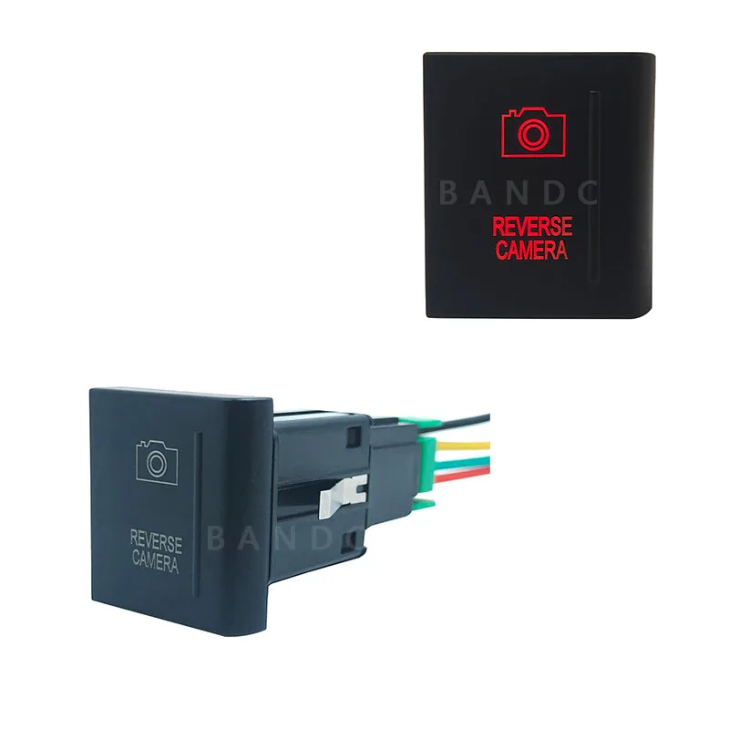 Led Rosso, Interruttore A Pulsante Per Telecamera Retromarcia Lato Destro Con Connettore Di Cablaggio Per Vw Volkswagen Amarok, 3Amp 12V, Ricambi Auto