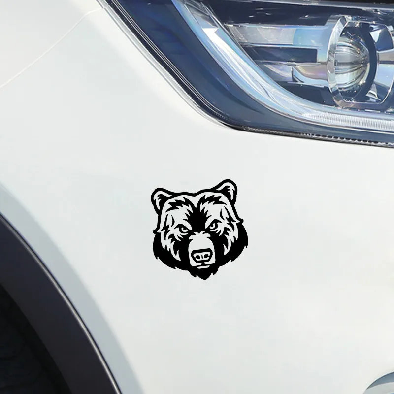 Интересный рисунок головы хищника медведя для Авто/бампера/окна виниловая