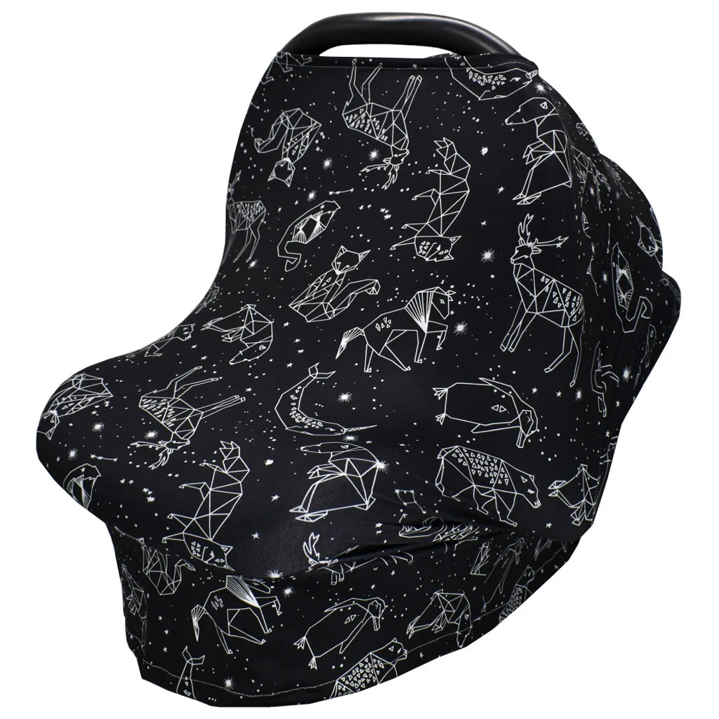 Nursing Breastfeeding Cover Carseat Canopy Stretchy Multi Use Car Seat Canopy