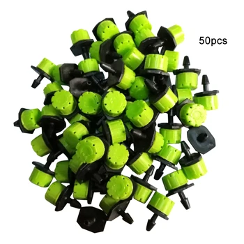 

Spray Drip Irrigation Plant Garden Tools 50/100pcs 4mm Adjustable Irrigation Nozzle Micro Flow Dripper for Garden