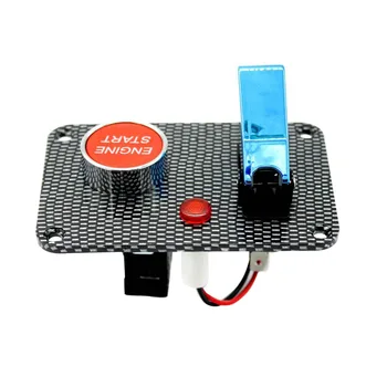 

Car Boat Engine Start Push Button Blue Cover Toggle Ignition Switch