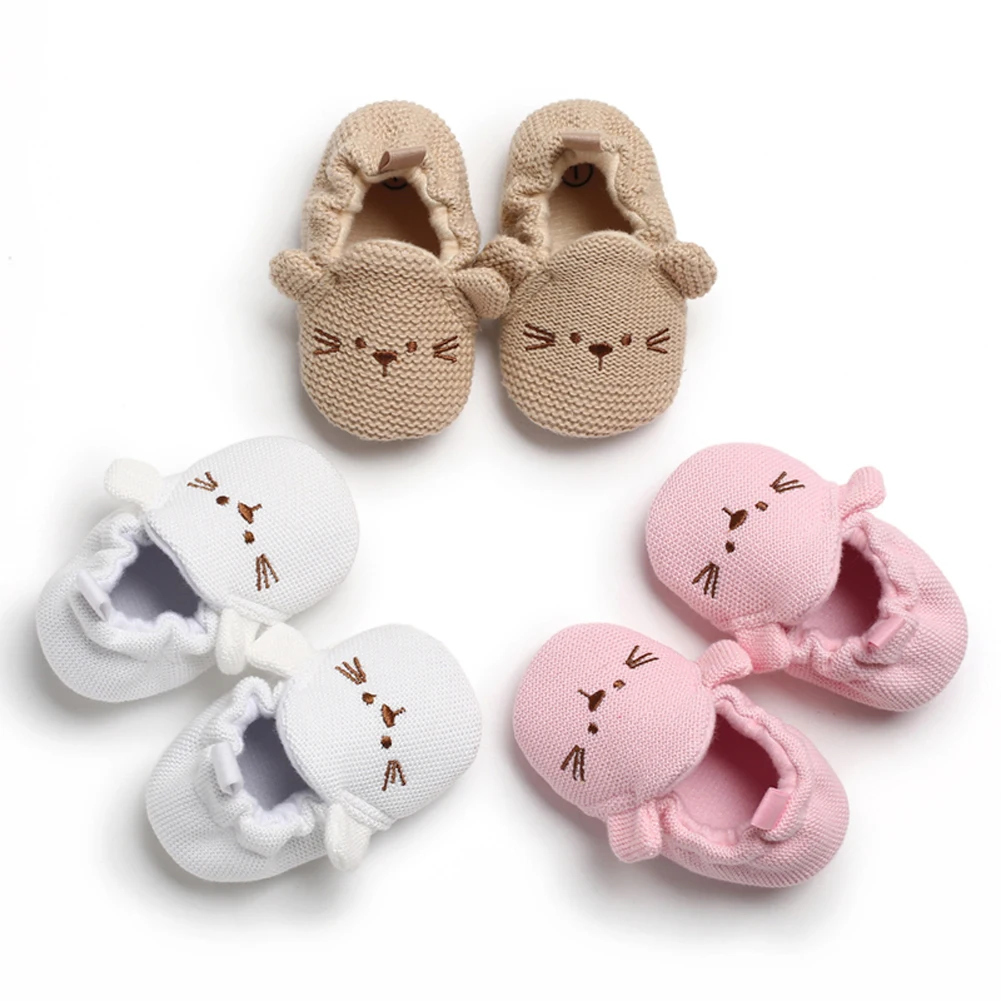Toddler Girl Knitted First Walkers Snow Boots Shoes Newborn Baby Autumn Winter Cotton Warm Soft Sole Plush Prewalker | Детская одежда и