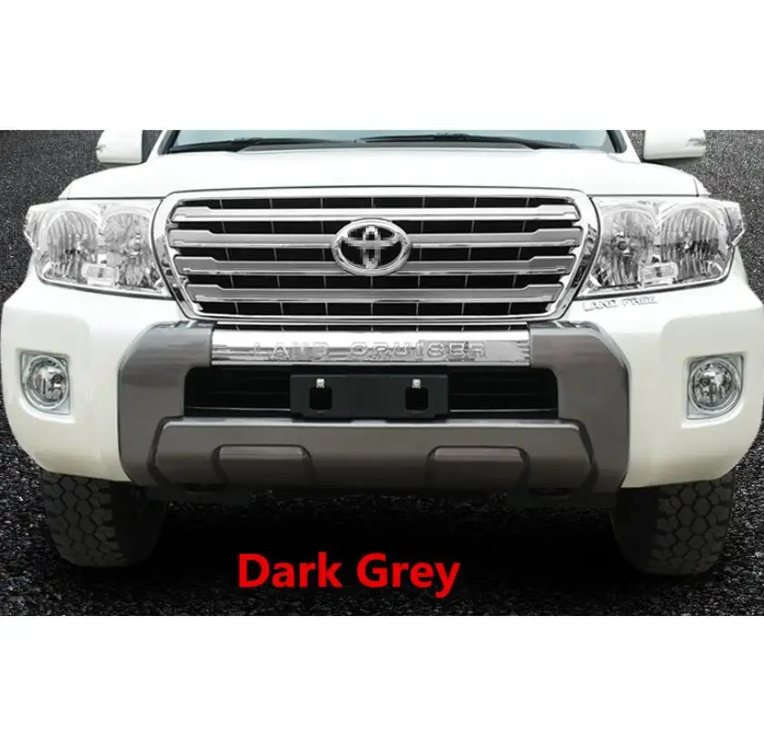 Защита переднего бампера для автомобиля TOYOTA LAND CRUISER LC200 2012 2013 высокое качество авто бампер пластина аксессуары - Цвет: Dark Grey
