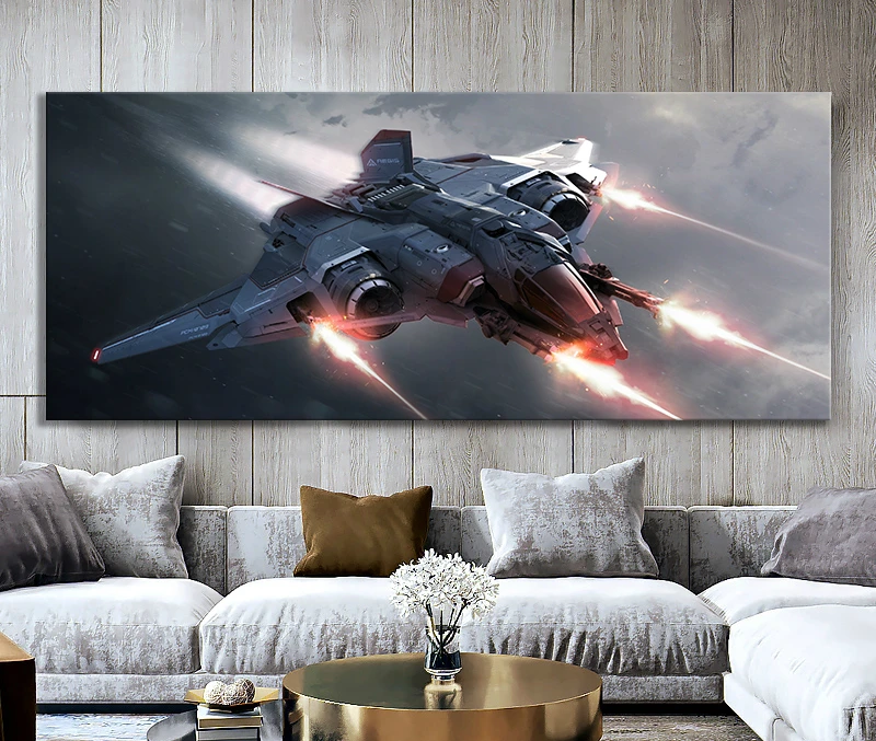 Видеоигры Star Citizen художественный Настенный декор картины космический корабль