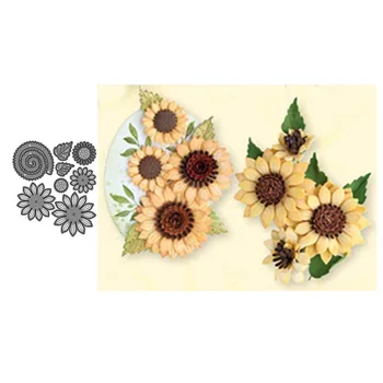 

Sunflower Decoration Metal Cutting Die Stencil for DIY Scrapbooking/photo album Decorative Embossing DIY Paper Cards Craft Gift