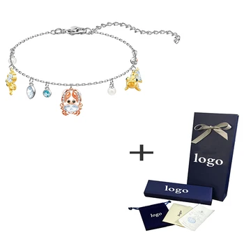

SWA 2019 New Fashion Unique OCEAN Bracelet Shiny Ocean Life Pendant Crystal Women's Bracelet Give Lovers Best Romantic Gift