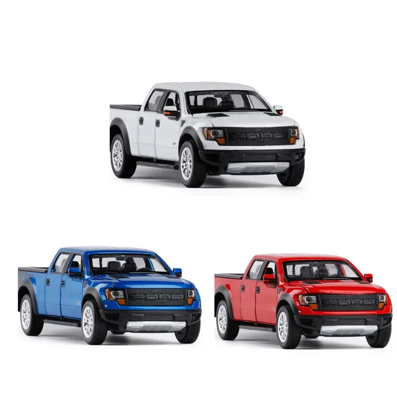 Лучшая 1:32 F-150 модель из сплава, имитация литой звук и светильник, коллекция и подарок - Цвет: Random Color