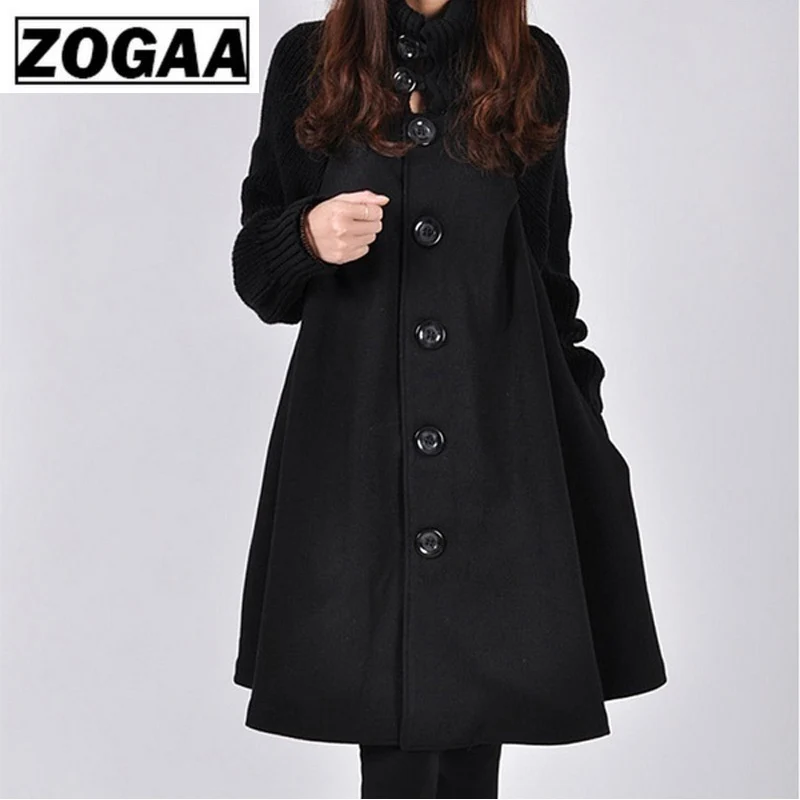 

ZOGAA New Winter Women's Fashion Woolen Coat Casual Batwing Sleeve Overcoat 2019 New Outware Women Loose Cotton Hoodies Jacket