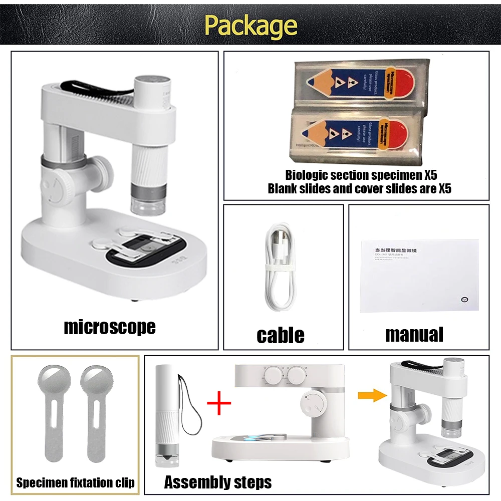 Children Biological 400X WIFI Digital Electronic Portable Microscope Home School Science Educational Toy Gift For Phone PC Ipad