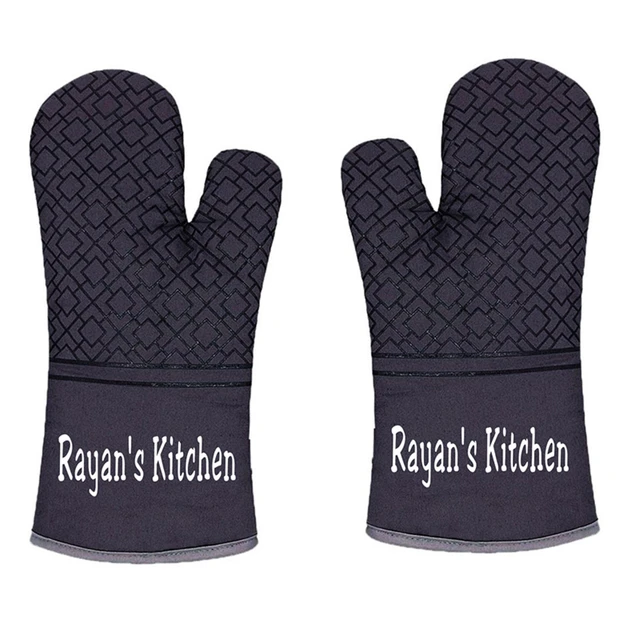 Personalized Custom Text From the kitchen Polyester Oven Mitt Kitchen  Mittens