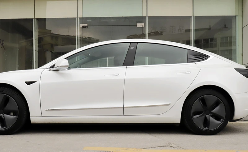 Для Tesla модель 3 Синяя Звезда Боковая дверь тела литья наклейки крышка отделка автомобиля Стайлинг Аксессуары