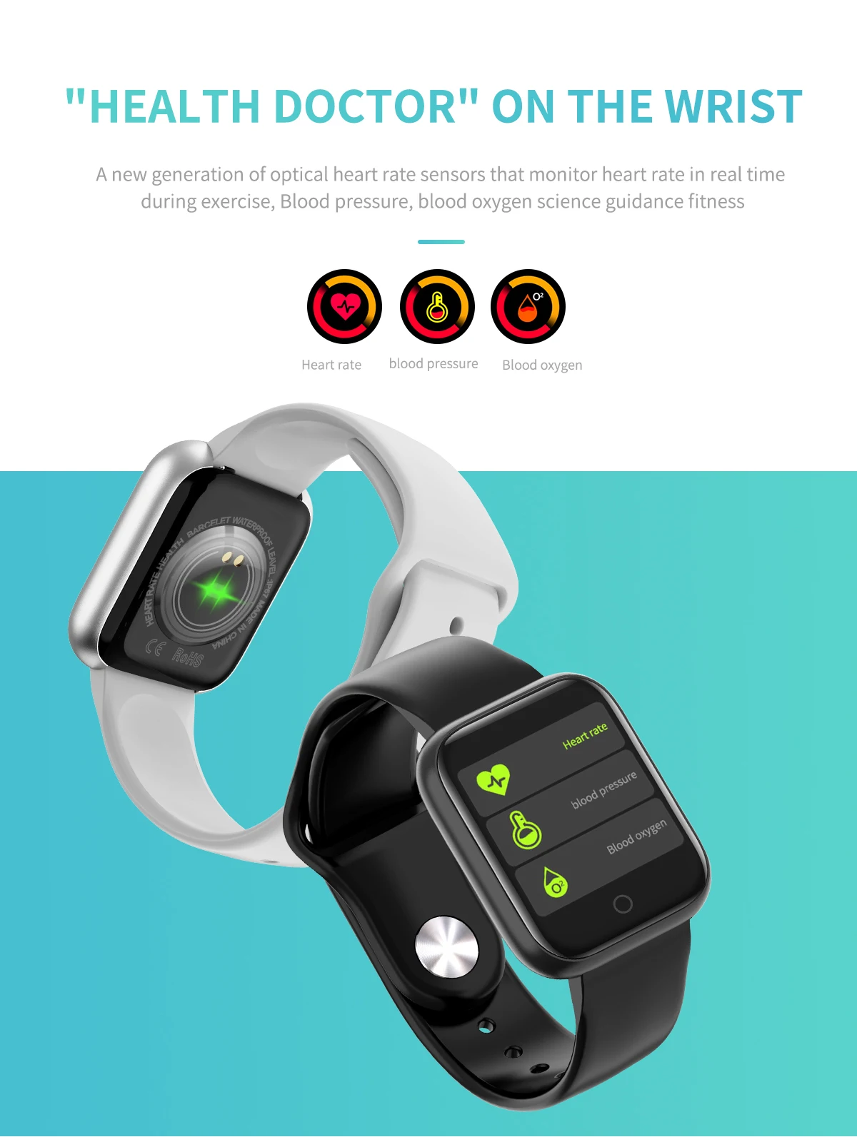 LYKRY QW21 Смарт-часы монитор фитнес-трекер пульсометр кровяное давление спортивные часы будильник часы для Android IOS