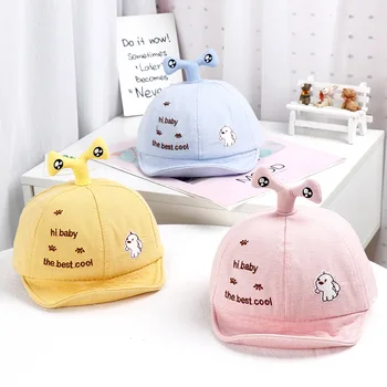 

Baby boy girl hat Cartoon puppy embroidery children's hat 2020 spring and autumn new clockwork shape soft brim baby baseball cap