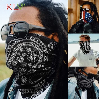

Face Mask Bandanas 20x50cm Handkerchief Bandana US Flag Fashion Print Scarf Headband For Nose Mouth Mascherine Pocket Turban