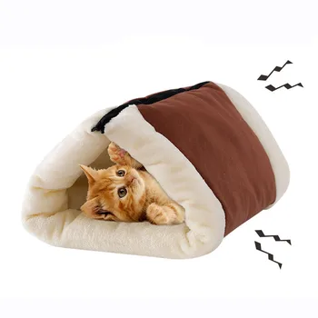

Zebra Leopard Cat Bed Foldable Short Plush Dog Pet Mat Solid Pet Ramp Breathable Cats Kennel For Small Dogs Puppy Accessories