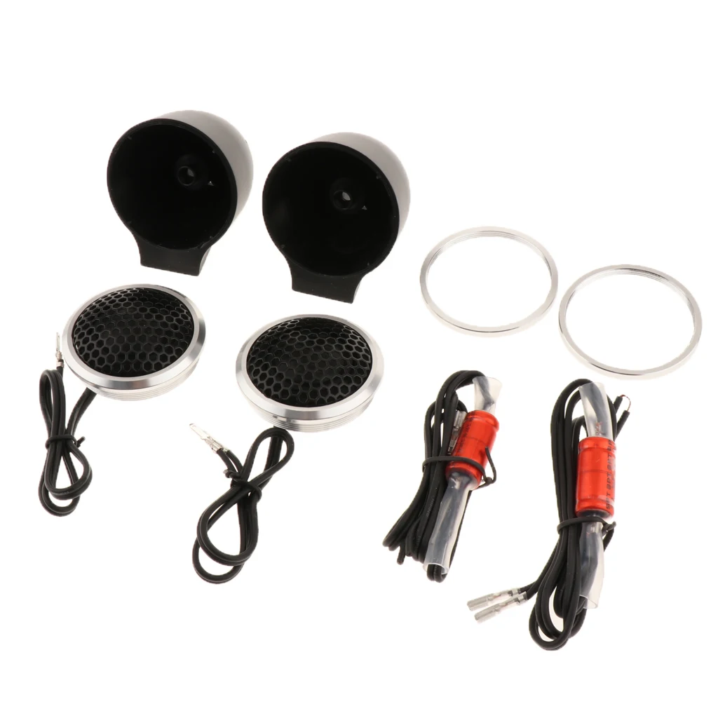 1 Pair Car Tweeters, 150W Car Half-Dome Stereo Treble Speakers with Installation Accessories