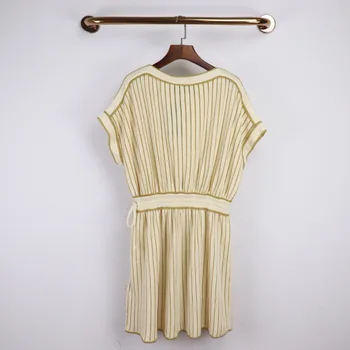 

2020 Spring Fashion Women's Stripe knitting Dress Brand new high quality 100% wool comfort and soft dress B719