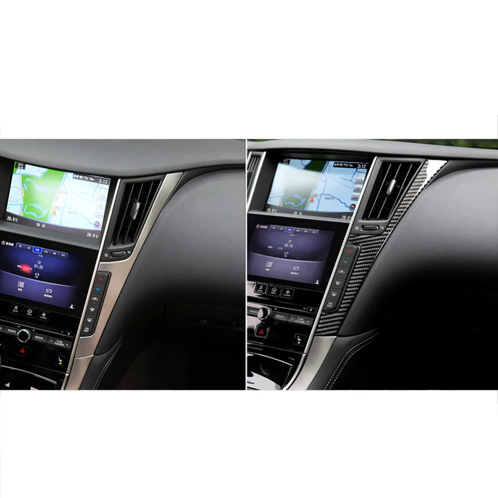 For-Infiniti-Q50-Q60-2013-2018-2019-Carbon-Fiber-Interior-Center-Control-Cover-Sticker-Trim-Decoration (4)