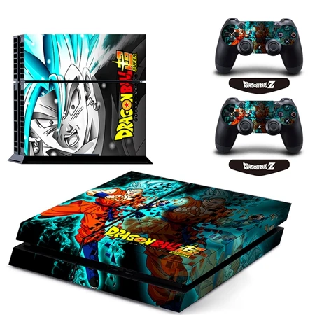 GYTM0854 Dragon Ball супер игровой чехол для наклейка для PS4 наклейка для sony playstation 4 консоль и 2 контроллера защитный винил наклейки - Цвет: GYTM0854