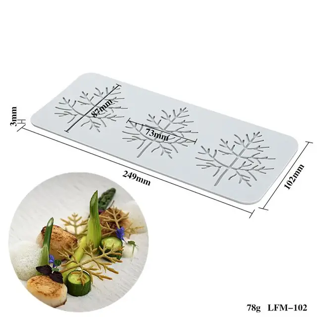 New Leaf Flower Ring Round Fondant Lace Mat Chocolate Mold DIY Baking Decoration Molecular Cuisine Printing Silicone Mold Style 5