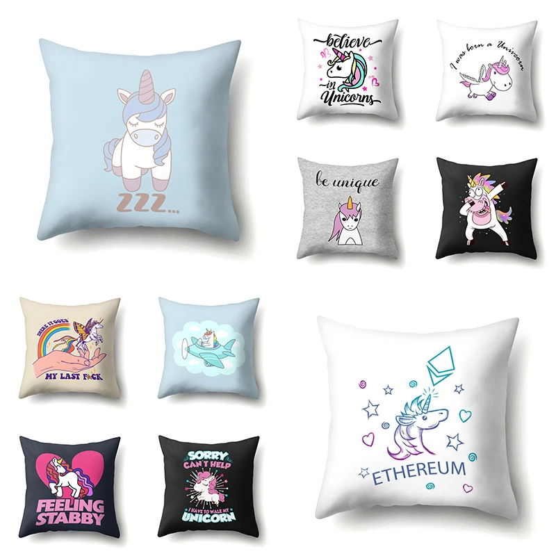 

Animals Printed Cartoon Alpaca Cushion Cover Polyester Llama Decor Throw Pillow Covers Unicorn Pillow Cute Happy Birthday Gifts
