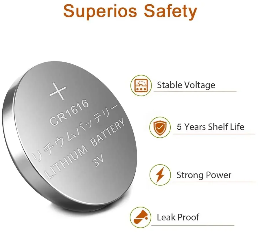 

Abeden 5 10 15 20PCS 100% Original CR1616 Button Cell Battery For Watch Car Remote Key Alarm clock CR1616 3v Lithium Battery