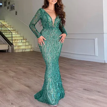 Ruky Bodycon Long Sequins African Dress