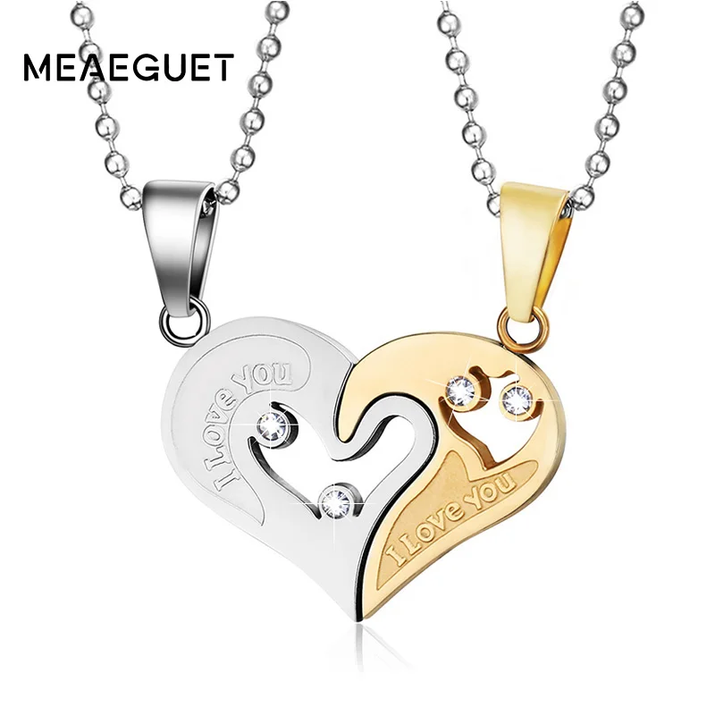 Женская цепочка с подвеской в виде сердца из нержавеющей стали|love necklace|fashion