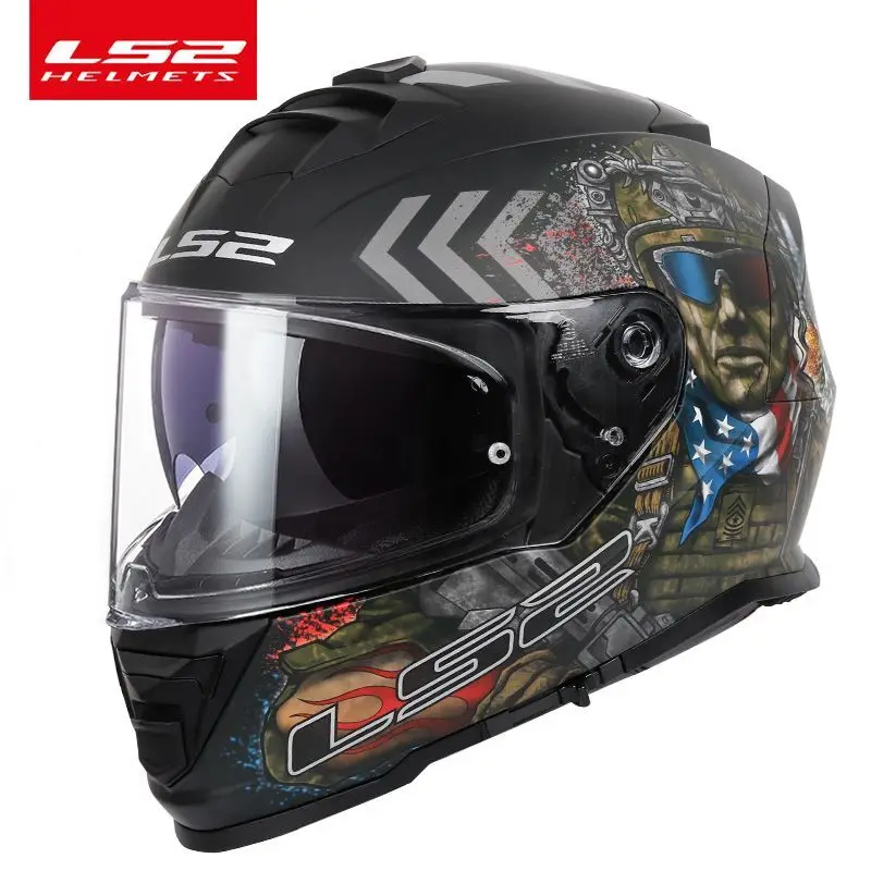 Capacete LS2 STORM Motorcycle Helmet ls2 ff800 full face helmets casco moto with fog-free system
