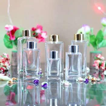 

5PCS/Set 200ml Rectangular Reed Diffuser Glass Bottle Home Fragrance Essentia Oil Bottle Air Freshener Decorative Glass Bottle