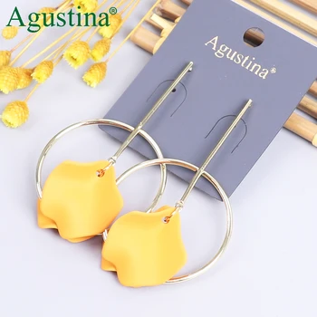 

Agustina 2020 New Flower Earrings Women Long Earrings Fashion Jewelry Girls Drop Earrings Cute Earring Earings Wholesale Dangle