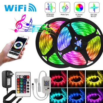 Flexibele Neon Strip Rgb 5050 Lint Lichten 12V Led Strip Tuin Kamer Decoratie Led Verlichting Afstandsbediening Flexibele Wifi led Tape Flexibele Neon Strip Rgb 5050 Lint Lichten 12V Led Strip Tuin Kamer Decoratie Led Verlichting Afstandsbediening Flexibele Wifi led Tape