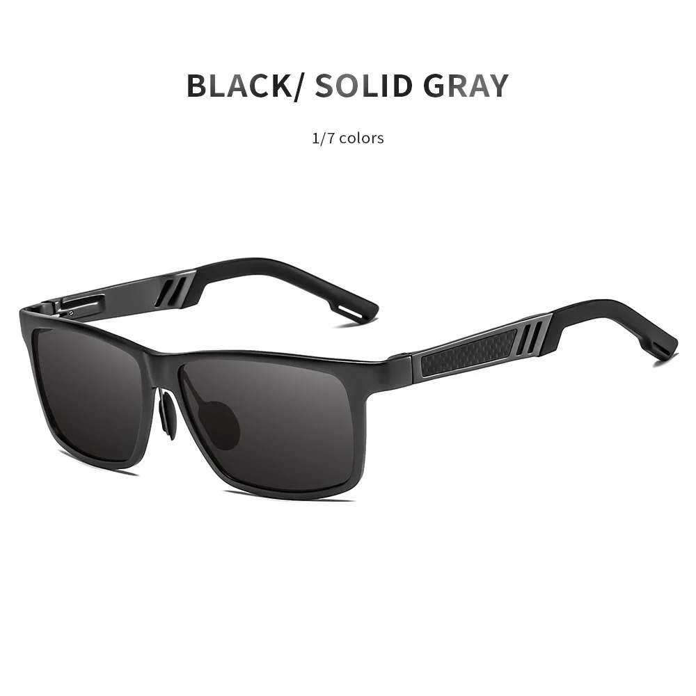 REALONE алюминиевые квадратные поляризованные солнцезащитные очки Gafas De Sol De Los Hombres мужские очки UV400 для мужчин стиль жизни солнцезащитные очки 5540 - Цвет линз: BlackGray
