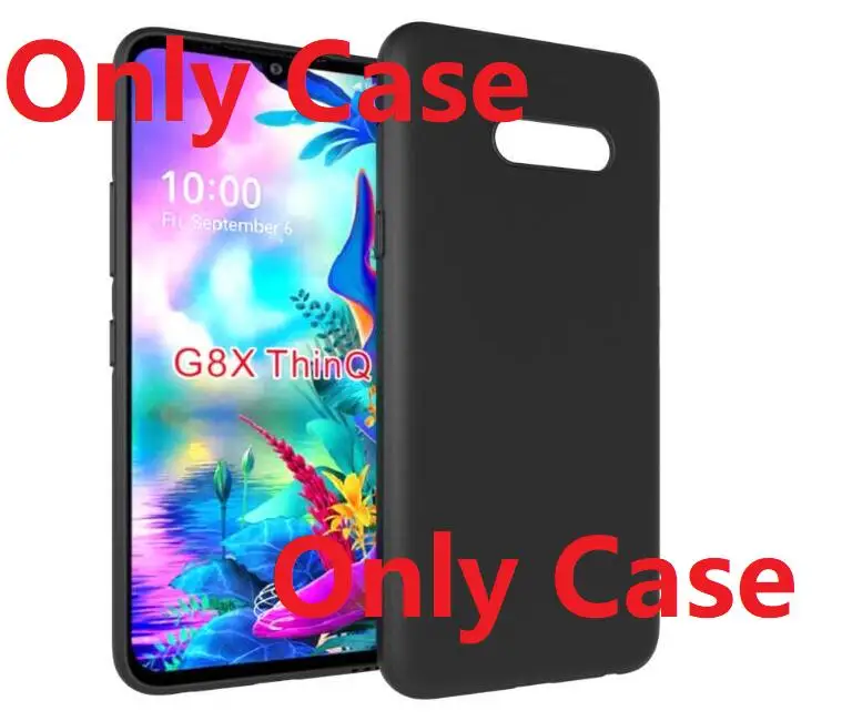 Для LG G8X ThinQ& LG V50s ThinQ матовый Силиконовый чехол+ закаленное стекло Мягкий ТПУ гелевый защитный чехол для телефона - Цвет: Only Case