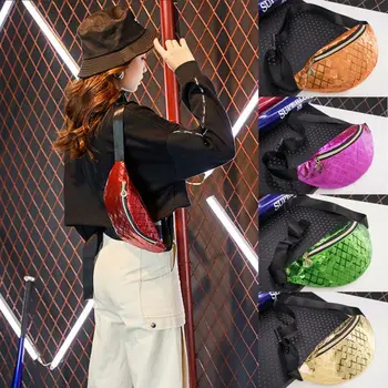 

2020 New Women Laser Waist Fanny Pack Sequins Belt Bag Travel Sports Bum Bag Purse Pouch Waist Packs