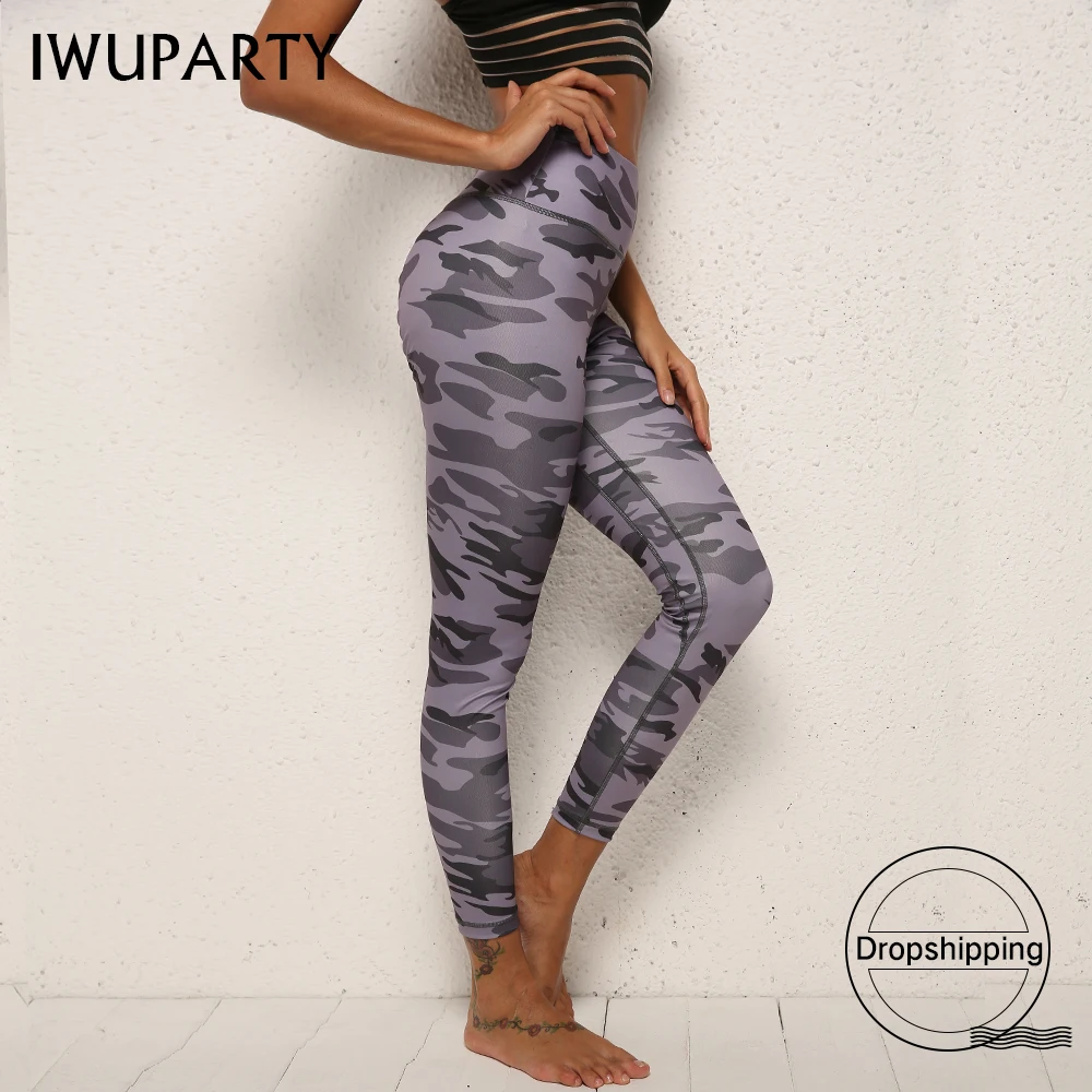 

Camouflage Push Up Workout Leggings Trousers Stretch Athletic Sportswear Women Booty Scrunch Fitness Pants Jogging Butt Folding