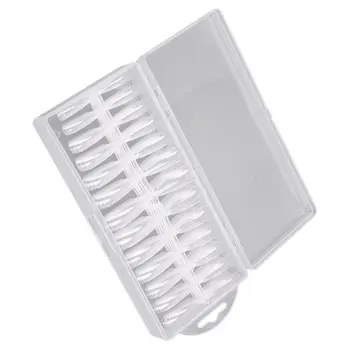 

260Pcs Skin Tone Crease Free Nail Plate Complete With Long Ballet Trapezoidal Nail(Transparent)