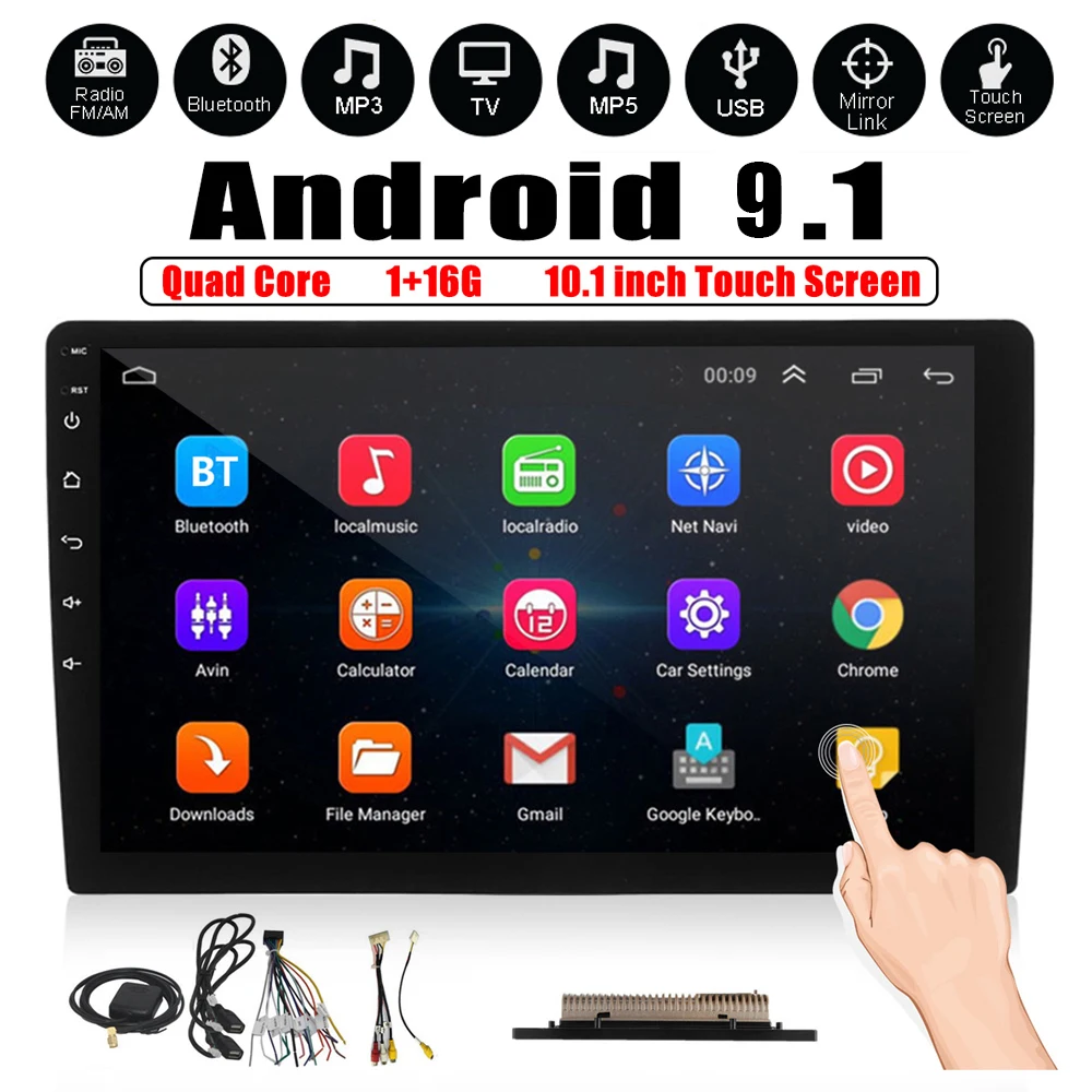 Автомагнитола Mirrorlink 2 Din Android 9 1 без DVD плеера 10 дюйма 1080P стерео навигация GPS Wi Fi
