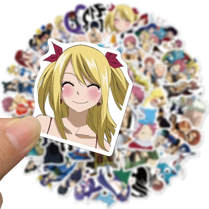 10/50PCS Anime Fairy Tail Stickers Car Bike Travel Luggage Phone Guitar Laptop Fridge Waterproof Classic Toy Decal Stickers