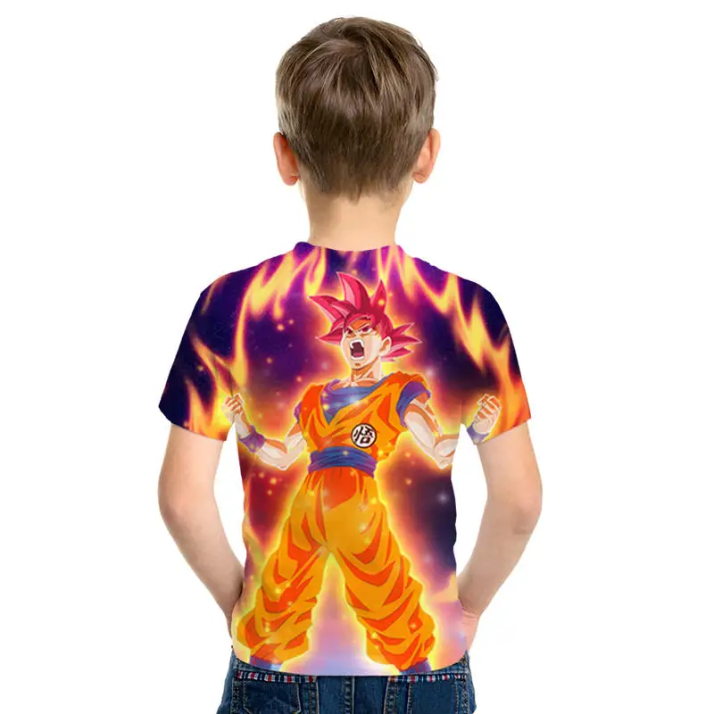 Футболка с Драконий жемчуг одежда для родителей и детей с 3d принтом Z Goku детская повседневная одежда в уличном стиле с принтом из мультфильмов для мальчиков и девочек, забавный летний топ