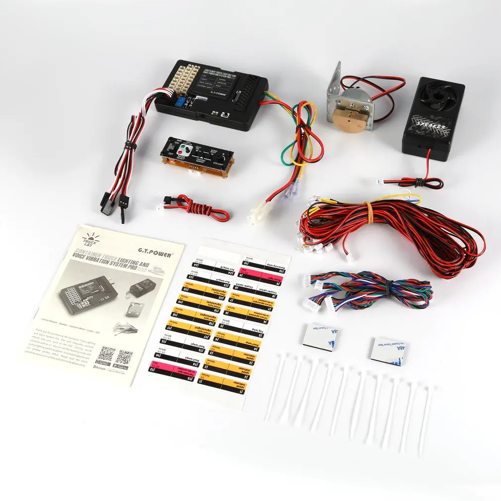 G.T.Power Lighting Voice Vibration System PRO APP Control for RC Car Parts Container Truck Control Box Board ESC Mode