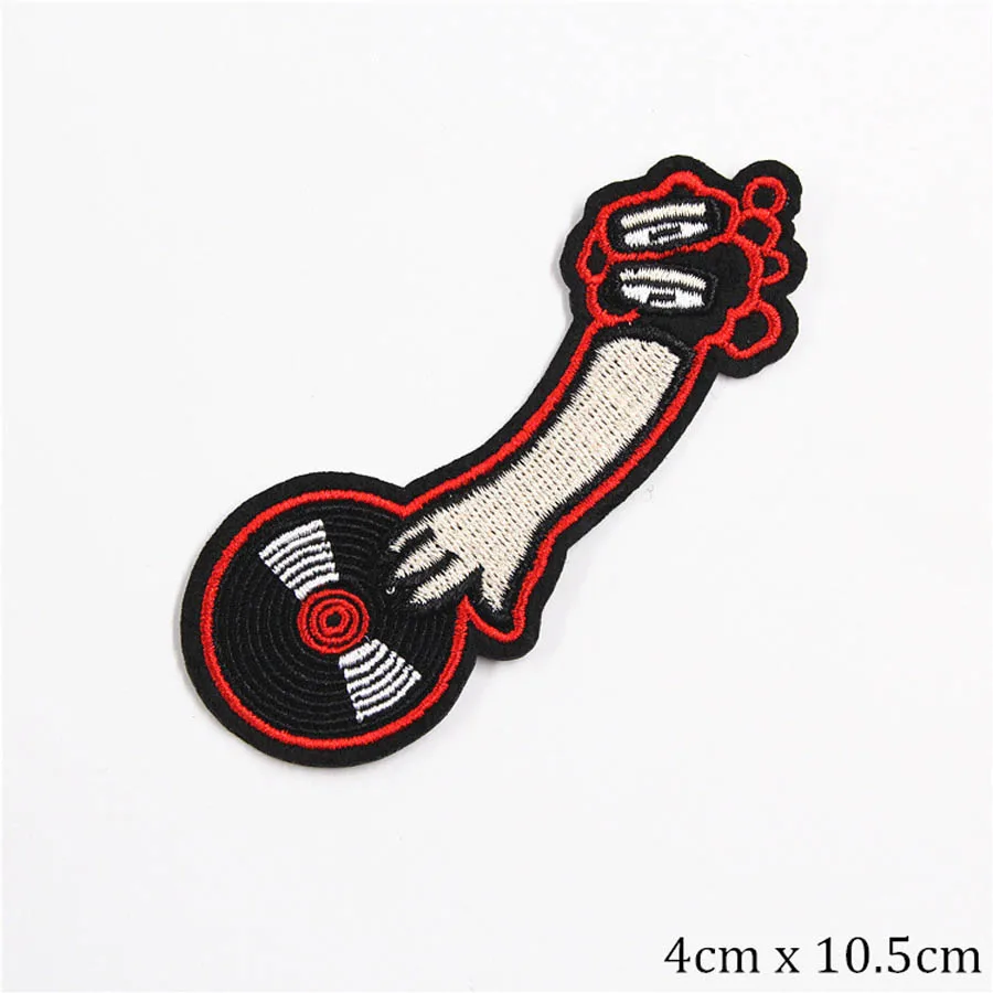 Skull Hand Cartoon Embroidered Iron-On Patch - DIY Apparel Accessory