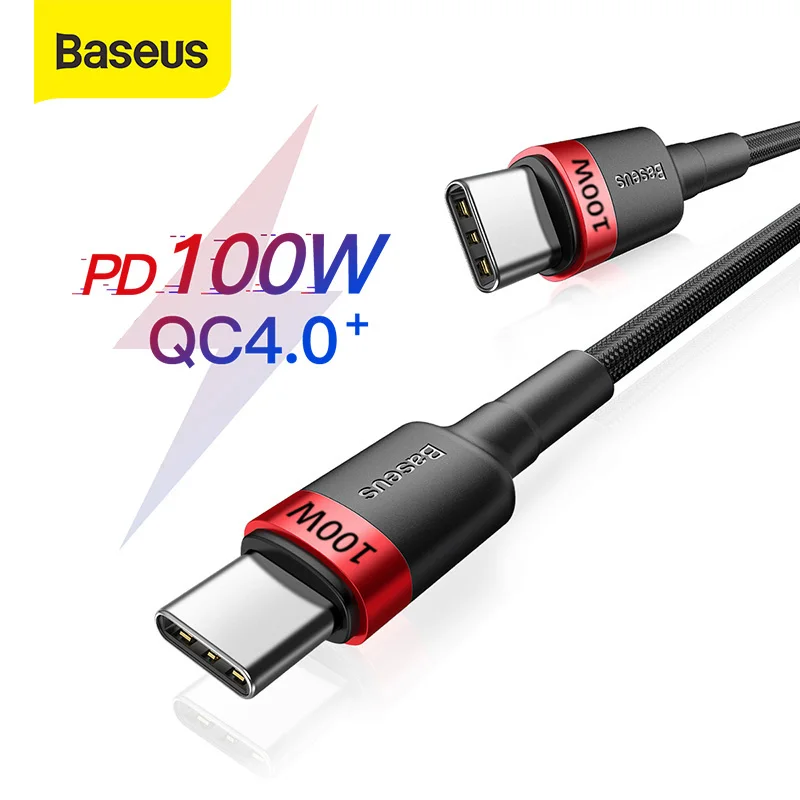 Baseus USB C a USB a Cable de tipo C para Xiaomi Redmi Nota 8 Pro de carga rápida 4,0 PD 100W de carga rápida para MacBook Pro Cable de carga|Cables para teléfonos móviles|   - AliExpress