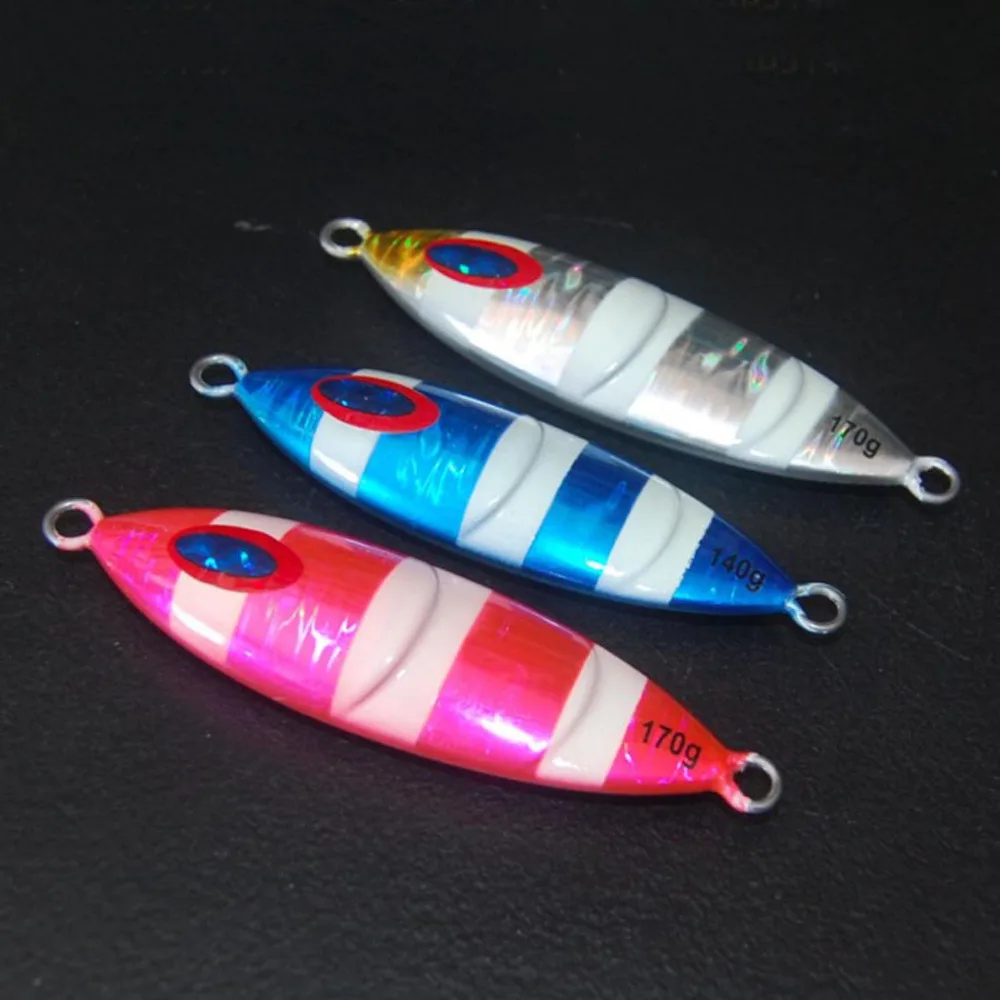 3PCS Glow Zebra Stripe Fishing Ocean Boat Jig Deep sea Jigging Jigbait Spoon Lure baits 140g 170g 210g | Спорт и развлечения