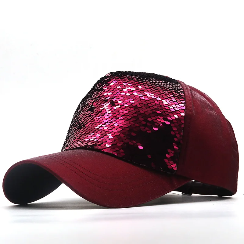 

Simple luxury pearl Sequins Baseball Cap For Women Autumn And Winter Cotton Hat Girl Snapback Hip hop hat Gorras Casquette Bones